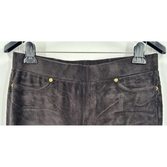 Michael Kors Premium Legging Pants Black Plush Ankle Corduroy Pockets Large - Picture 3 of 10